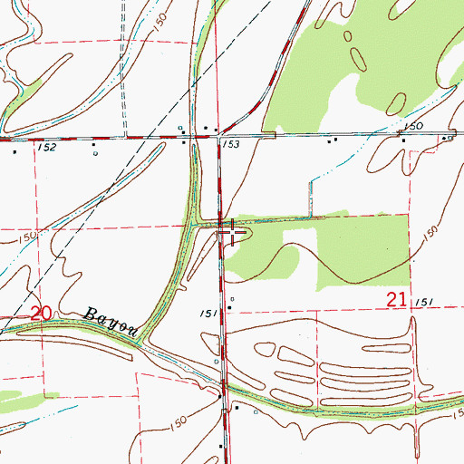Topographic Map of Williams Chapel (historical), MS