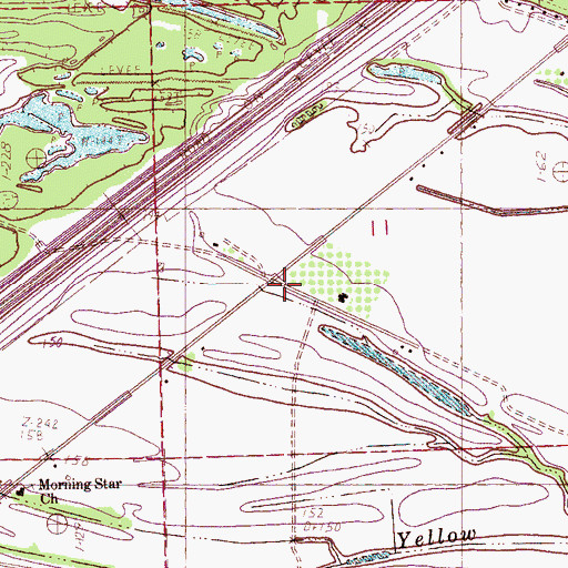 Topographic Map of Willis, MS