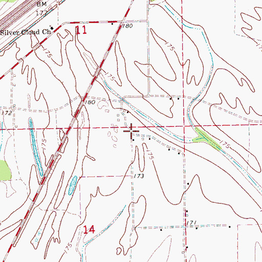 Topographic Map of Wilson Chapel (historical), MS