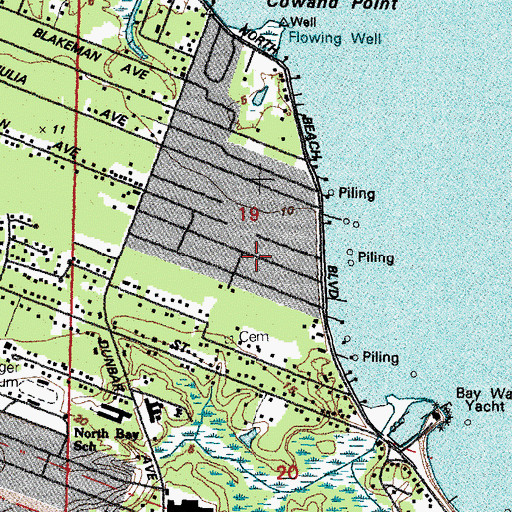 Topographic Map of Cedar Point School, MS
