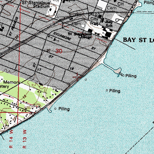 Topographic Map of Christ Episcopal Day School, MS