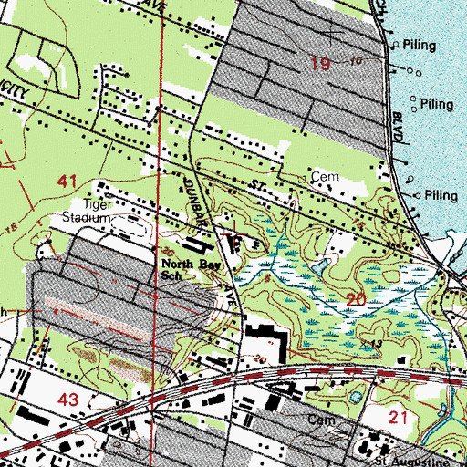 Topographic Map of Hancock General Hospital, MS