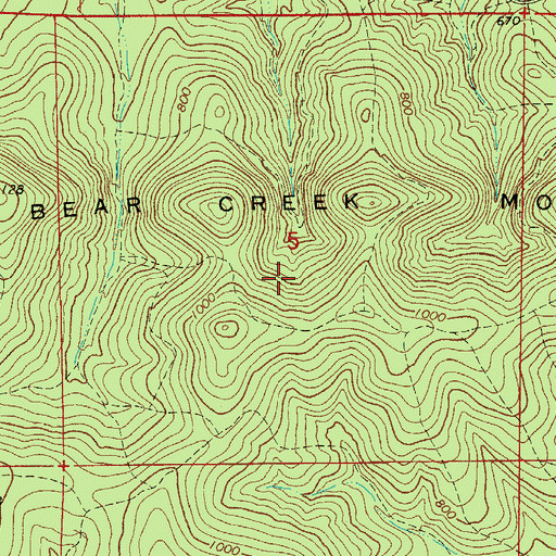 Topographic Map of Township of Tyler, AR