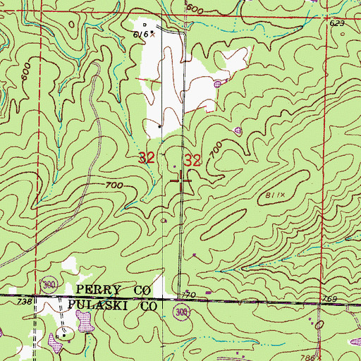 Topographic Map of Township of Wye, AR