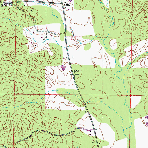 Topographic Map of Battlefield (historical), MS