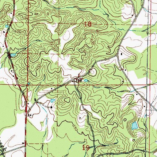Topographic Map of Berry School (historical), MS