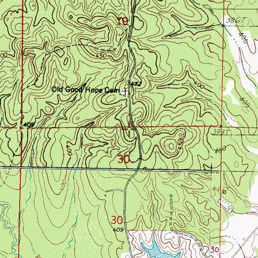 Topographic Map of Bethel Church (historical), MS