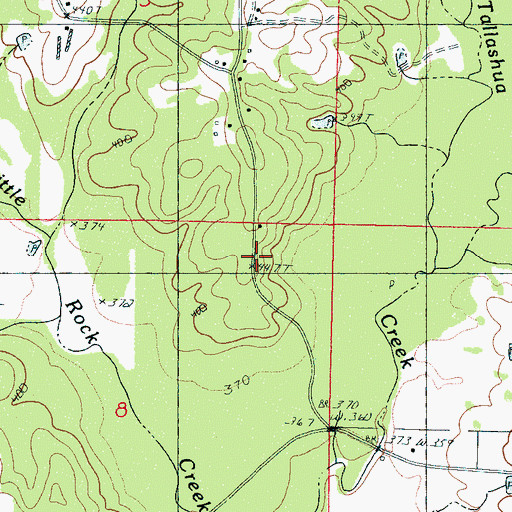 Topographic Map of Blackwell School (historical), MS