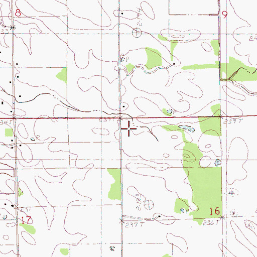 Topographic Map of Township of Cleburne, AR