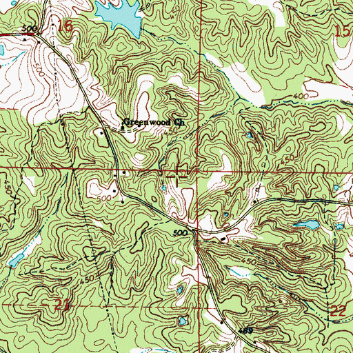 Topographic Map of Chapel Hill School (historical), MS
