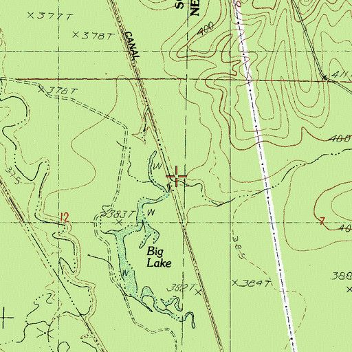 Topographic Map of Dennis Branch, MS