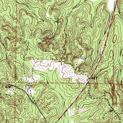Topographic Map of Hickman Chapel School (historical), MS