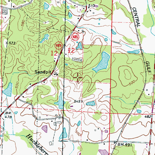 Topographic Map of Hunnicut School (historical), MS