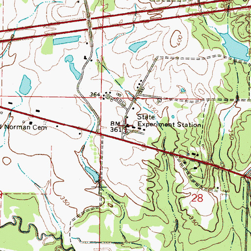 Topographic Map of Mississippi State Experimental Station, MS