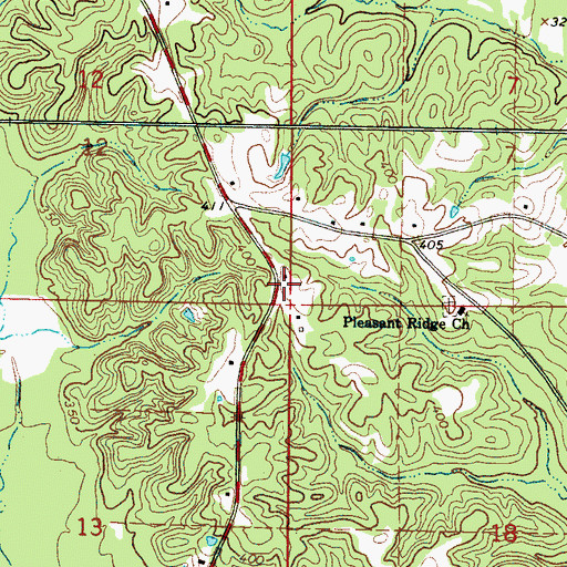 Topographic Map of Mount Olive Church (historical), MS