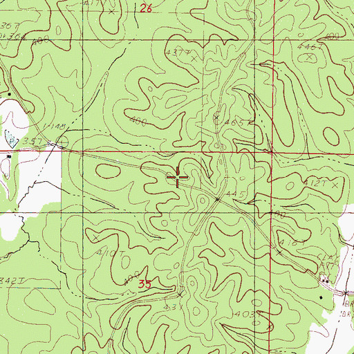 Topographic Map of Parks School (historical), MS