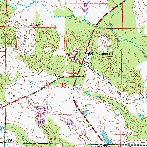 Topographic Map of Pierce Store (historical), MS