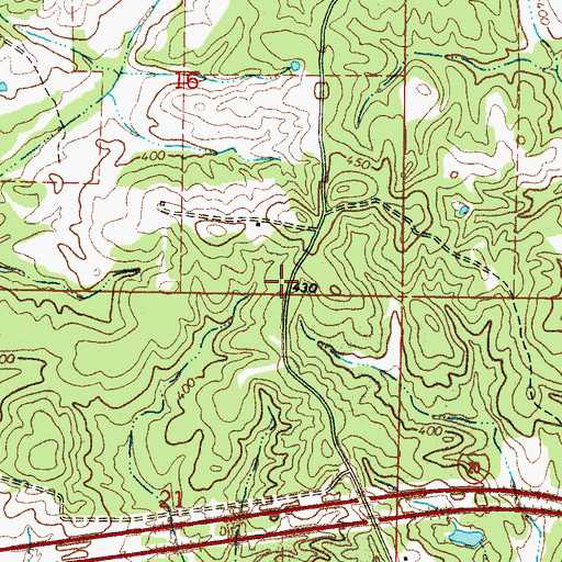 Topographic Map of Saint Paul School (historical), MS