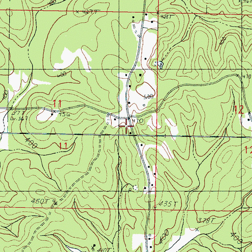 Topographic Map of Thirteenth School (historical), MS
