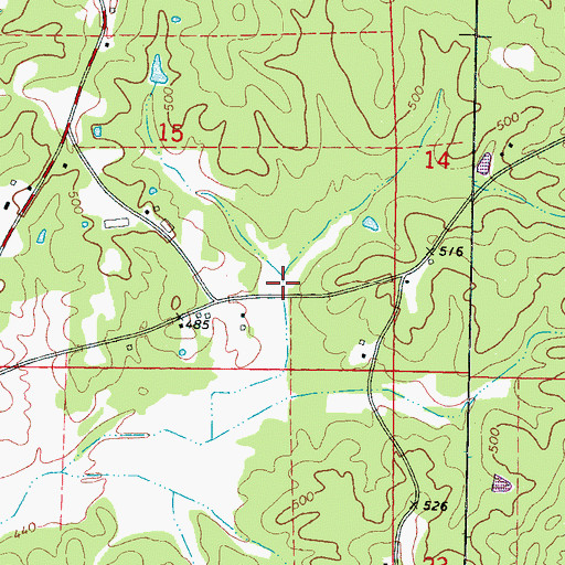 Topographic Map of Vance Mill (historical), MS