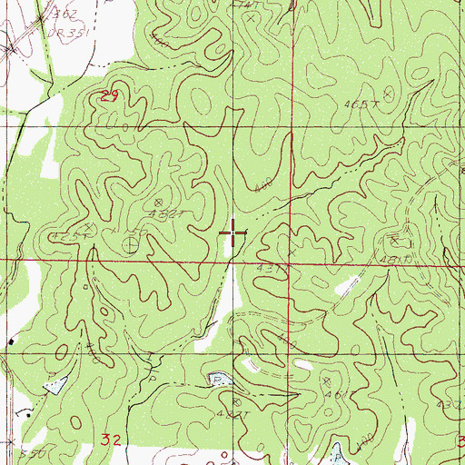 Topographic Map of Wanitka Lake, MS