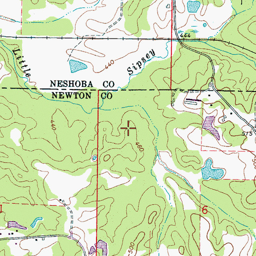 Topographic Map of Watkins Store (historical), MS