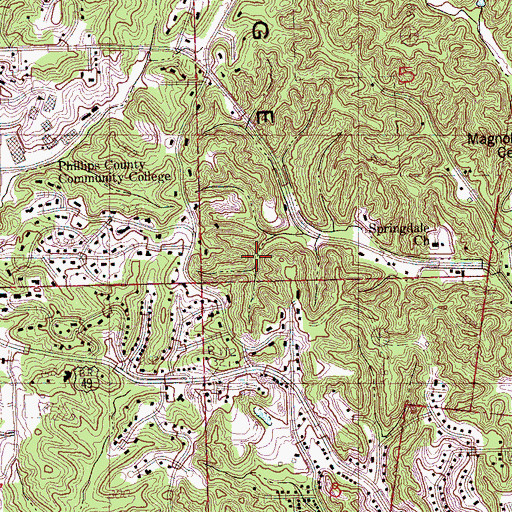 Topographic Map of Township of Saint Francis, AR