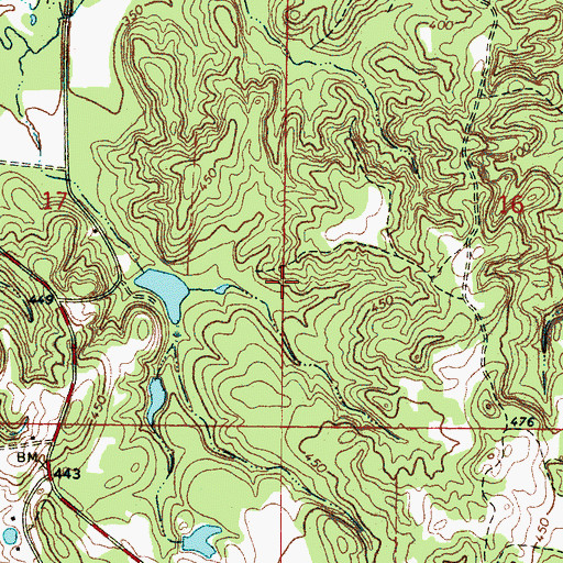 Topographic Map of Wickward (historical), MS