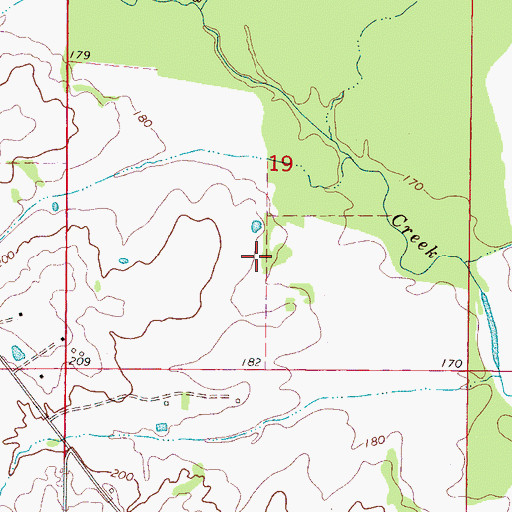 Topographic Map of Big Lake (historical), MS