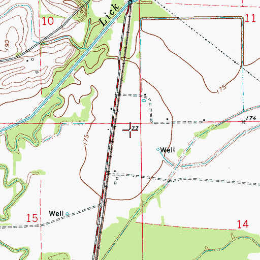 Topographic Map of Township of Spring Creek, AR