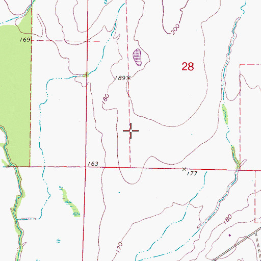 Topographic Map of Clays Store (historical), MS