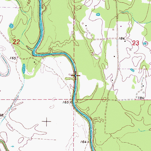 Topographic Map of Conners Mill (historical), MS