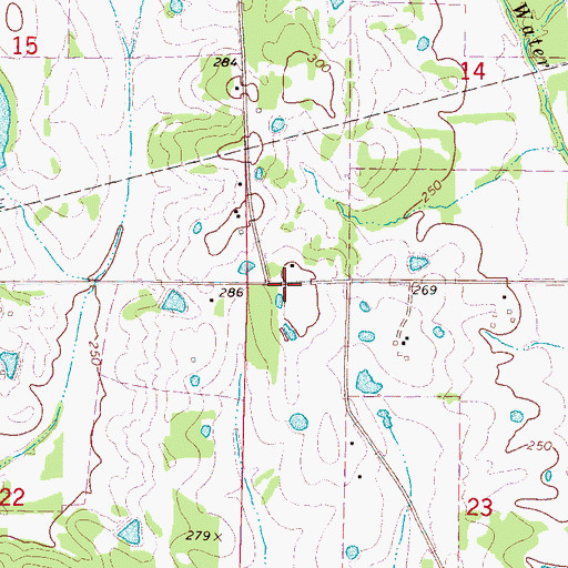 Topographic Map of Dixie (historical), MS