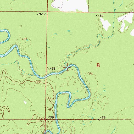 Topographic Map of Earle Creek, MS