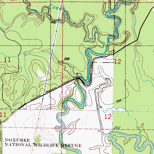 Topographic Map of Edmonds Bridge, MS