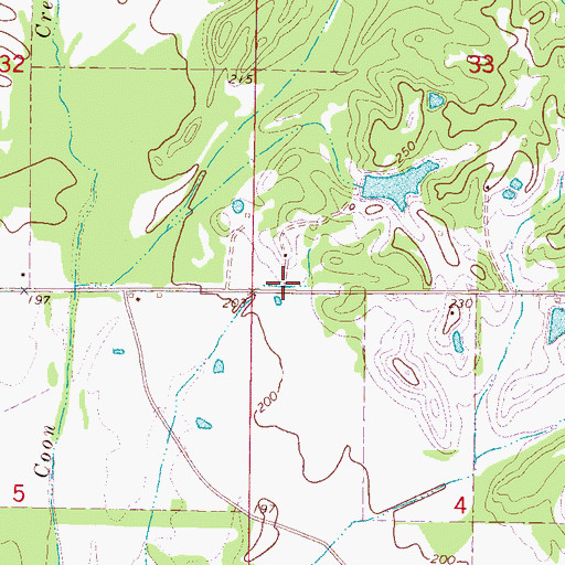Topographic Map of Eli (historical), MS