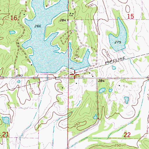 Topographic Map of Fairview (historical), MS