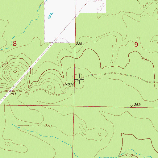 Topographic Map of Farewells (historical), MS