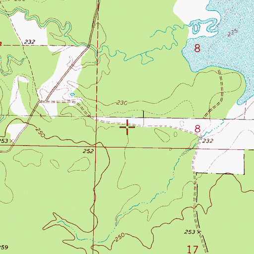 Topographic Map of Flatwoods School (historical), MS