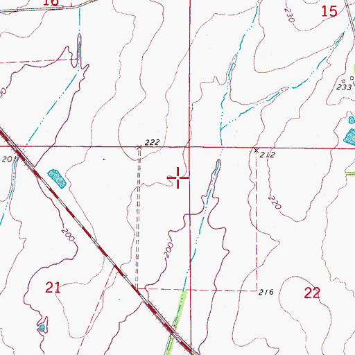 Topographic Map of Foxtrap Prairie, MS