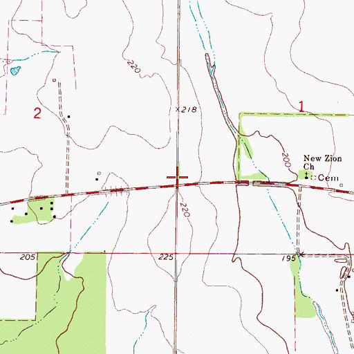 Topographic Map of Harlan (historical), MS