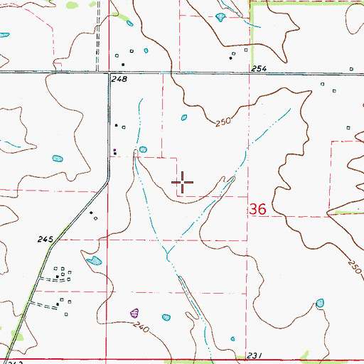 Topographic Map of Horse Hunters Prairie, MS