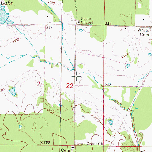 Topographic Map of Jeff Davis (historical), MS