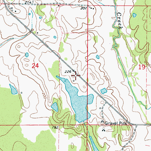 Topographic Map of Lucas Store (historical), MS