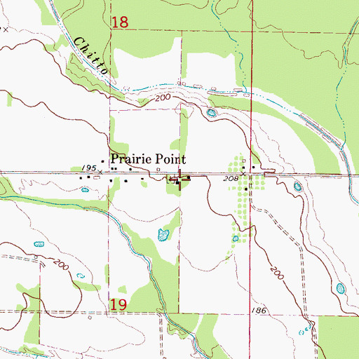 Topographic Map of Mennonite Church of God in Christ, MS