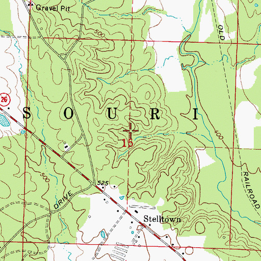 Topographic Map of Township of Missouri, AR
