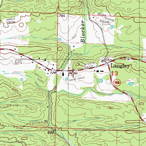 Topographic Map of Township of Mountain, AR