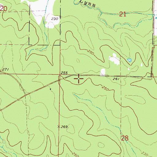 Topographic Map of Mitchells Church (historical), MS