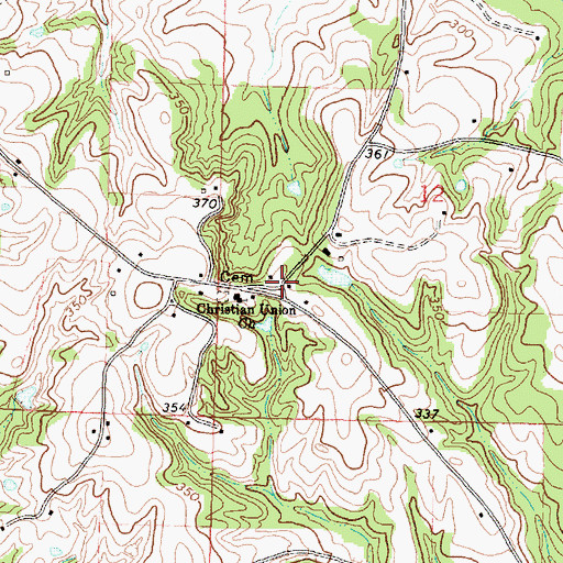 Topographic Map of La Marion School (historical), MS