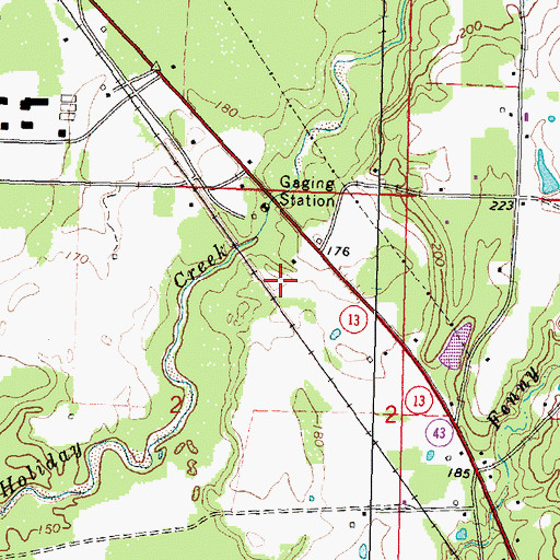Topographic Map of Lightville (historical), MS